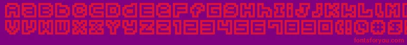 fuente Hachicro – Fuentes Rojas Sobre Fondo Morado
