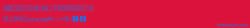 Sahaquiel Font – Blue Fonts on Red Background