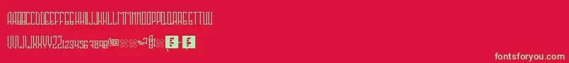 Sahaquiel Font – Green Fonts on Red Background