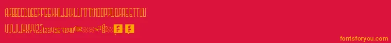 Sahaquiel Font – Orange Fonts on Red Background