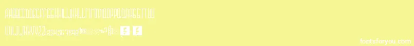 Sahaquiel Font – White Fonts on Yellow Background