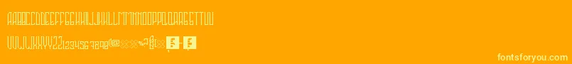 Sahaquiel Font – Yellow Fonts on Orange Background