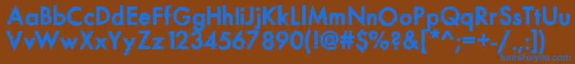 フォントMixmodernsolid – 茶色の背景に青い文字