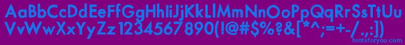 Шрифт Mixmodernsolid – синие шрифты на фиолетовом фоне