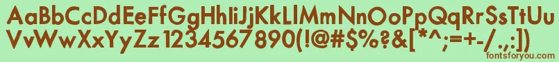 Mixmodernsolid Font – Brown Fonts on Green Background