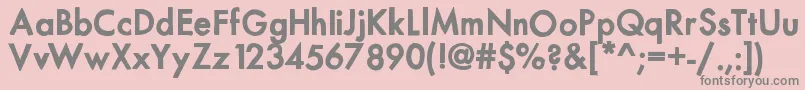 フォントMixmodernsolid – ピンクの背景に灰色の文字
