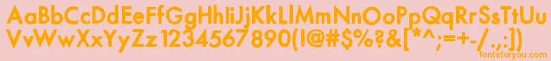 Шрифт Mixmodernsolid – оранжевые шрифты на розовом фоне
