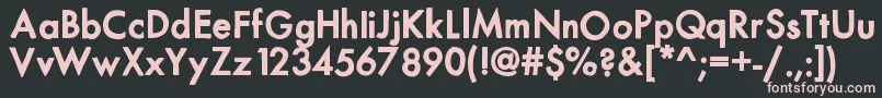 Mixmodernsolid Font – Pink Fonts on Black Background
