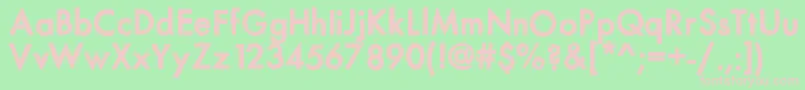 Mixmodernsolid Font – Pink Fonts on Green Background