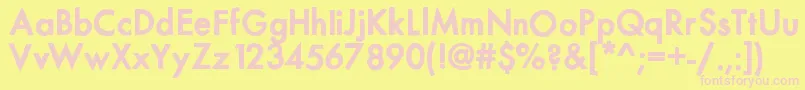 Mixmodernsolid Font – Pink Fonts on Yellow Background