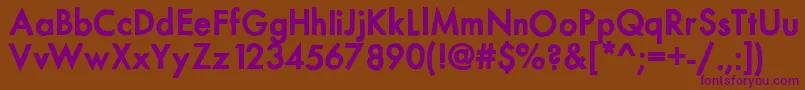 Mixmodernsolid-fontti – violetit fontit ruskealla taustalla