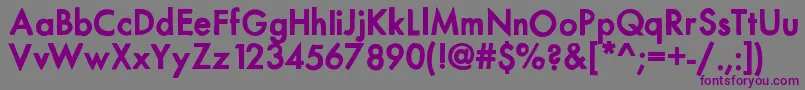 Mixmodernsolid-fontti – violetit fontit harmaalla taustalla