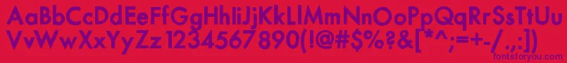 Mixmodernsolid Font – Purple Fonts on Red Background