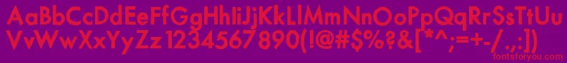 Mixmodernsolid Font – Red Fonts on Purple Background