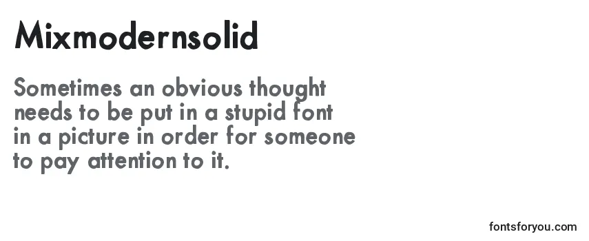 Review of the Mixmodernsolid Font
