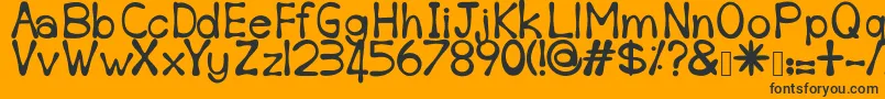 Sempoi Font – Black Fonts on Orange Background