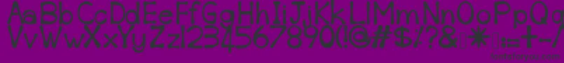 フォントSempoi – 紫の背景に黒い文字