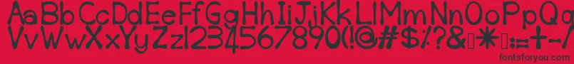フォントSempoi – 赤い背景に黒い文字