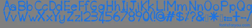 フォントSempoi – 灰色の背景に青い文字