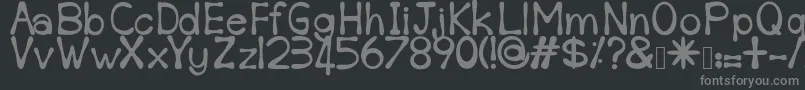Sempoi-fontti – harmaat kirjasimet mustalla taustalla