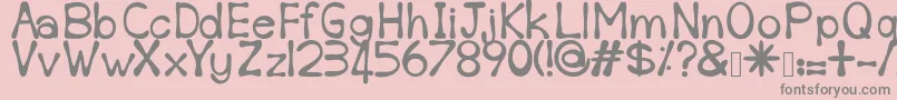 Sempoi-fontti – harmaat kirjasimet vaaleanpunaisella taustalla