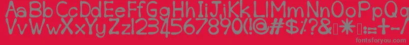 Шрифт Sempoi – серые шрифты на красном фоне