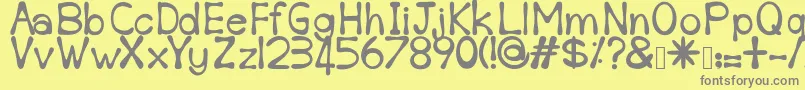 フォントSempoi – 黄色の背景に灰色の文字
