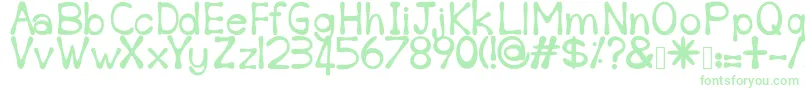 Шрифт Sempoi – зелёные шрифты на белом фоне