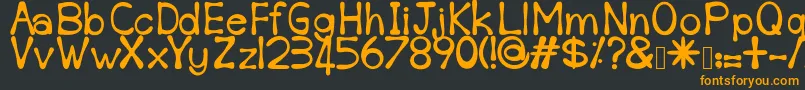 フォントSempoi – 黒い背景にオレンジの文字