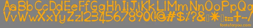 Sempoi-Schriftart – Orangefarbene Schriften auf grauem Hintergrund