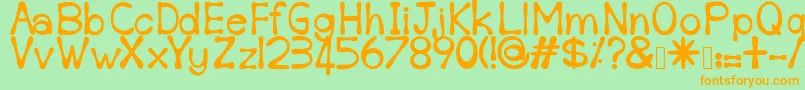 Шрифт Sempoi – оранжевые шрифты на зелёном фоне