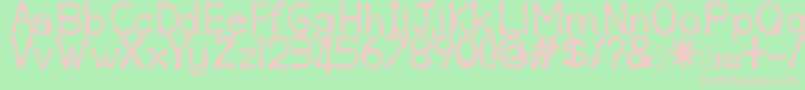 Sempoi Font – Pink Fonts on Green Background