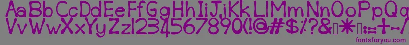 Шрифт Sempoi – фиолетовые шрифты на сером фоне