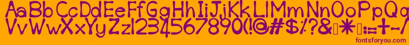 Шрифт Sempoi – фиолетовые шрифты на оранжевом фоне