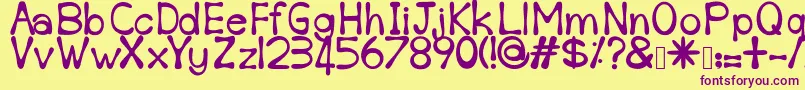 Шрифт Sempoi – фиолетовые шрифты на жёлтом фоне