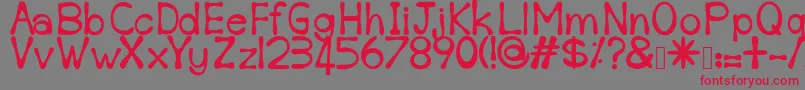 Sempoi-fontti – punaiset fontit harmaalla taustalla