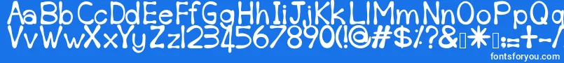 フォントSempoi – 青い背景に白い文字