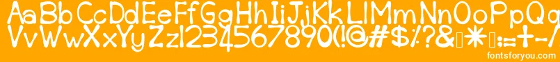 Sempoi-fontti – valkoiset fontit oranssilla taustalla
