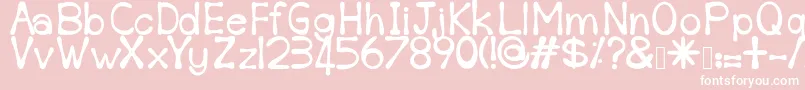 Sempoi-fontti – valkoiset fontit vaaleanpunaisella taustalla