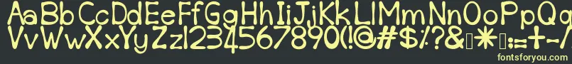 Sempoi-fontti – keltaiset fontit mustalla taustalla