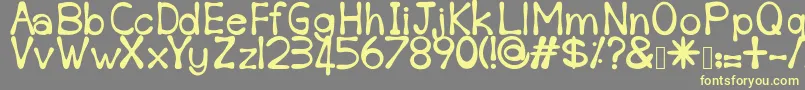 Sempoi-Schriftart – Gelbe Schriften auf grauem Hintergrund