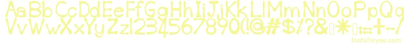 Sempoi-fontti – keltaiset fontit valkoisella taustalla