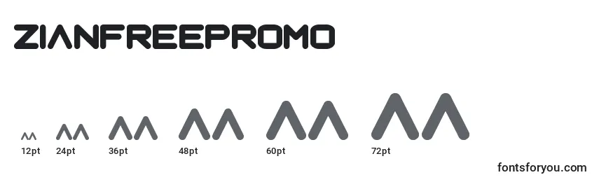 ZianFreePromo Font Sizes