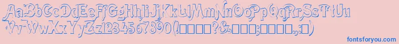 Meistshd-fontti – siniset fontit vaaleanpunaisella taustalla