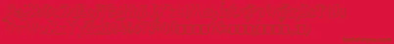 Meistshd-Schriftart – Braune Schriften auf rotem Hintergrund