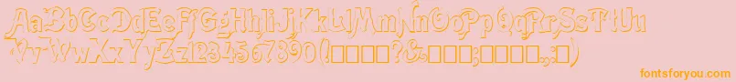 Meistshd Font – Orange Fonts on Pink Background