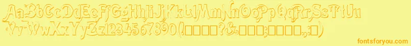 Meistshd Font – Orange Fonts on Yellow Background