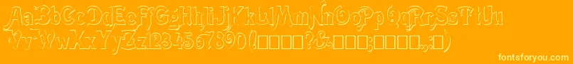 Meistshd Font – Yellow Fonts on Orange Background