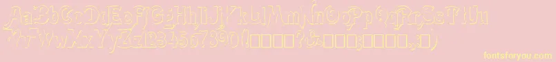 Meistshd Font – Yellow Fonts on Pink Background