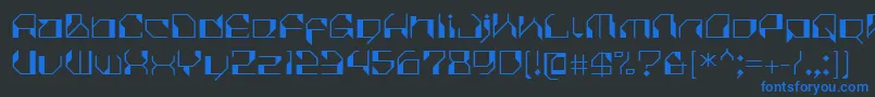 CilicaVirus Font – Blue Fonts on Black Background